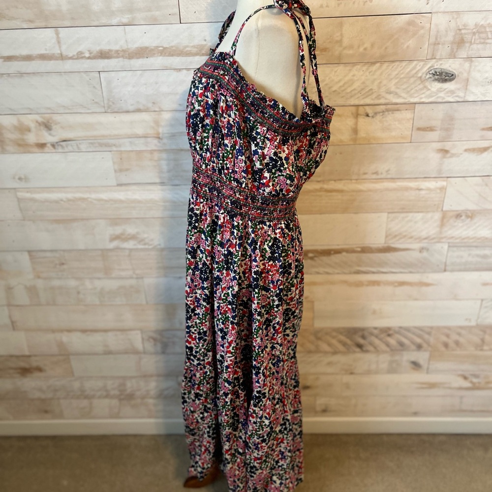 J. Crew size L Smocked dress in watermark floral print - Picture 4 of 10